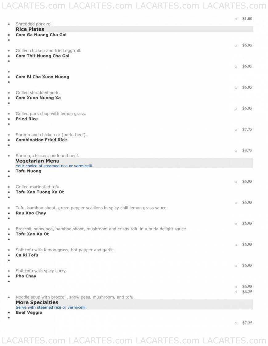  Pricelists of Pho Thaison Kyle Marketplace 5401S. FM 1626 #370 - Photo 7 of 11