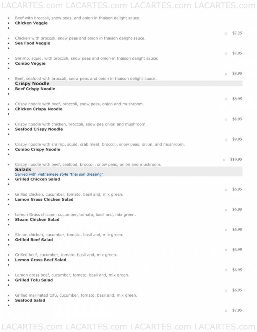  Pricelists of Pho Thaison Kyle Marketplace 5401S. FM 1626 #370 - Photo 8 of 11