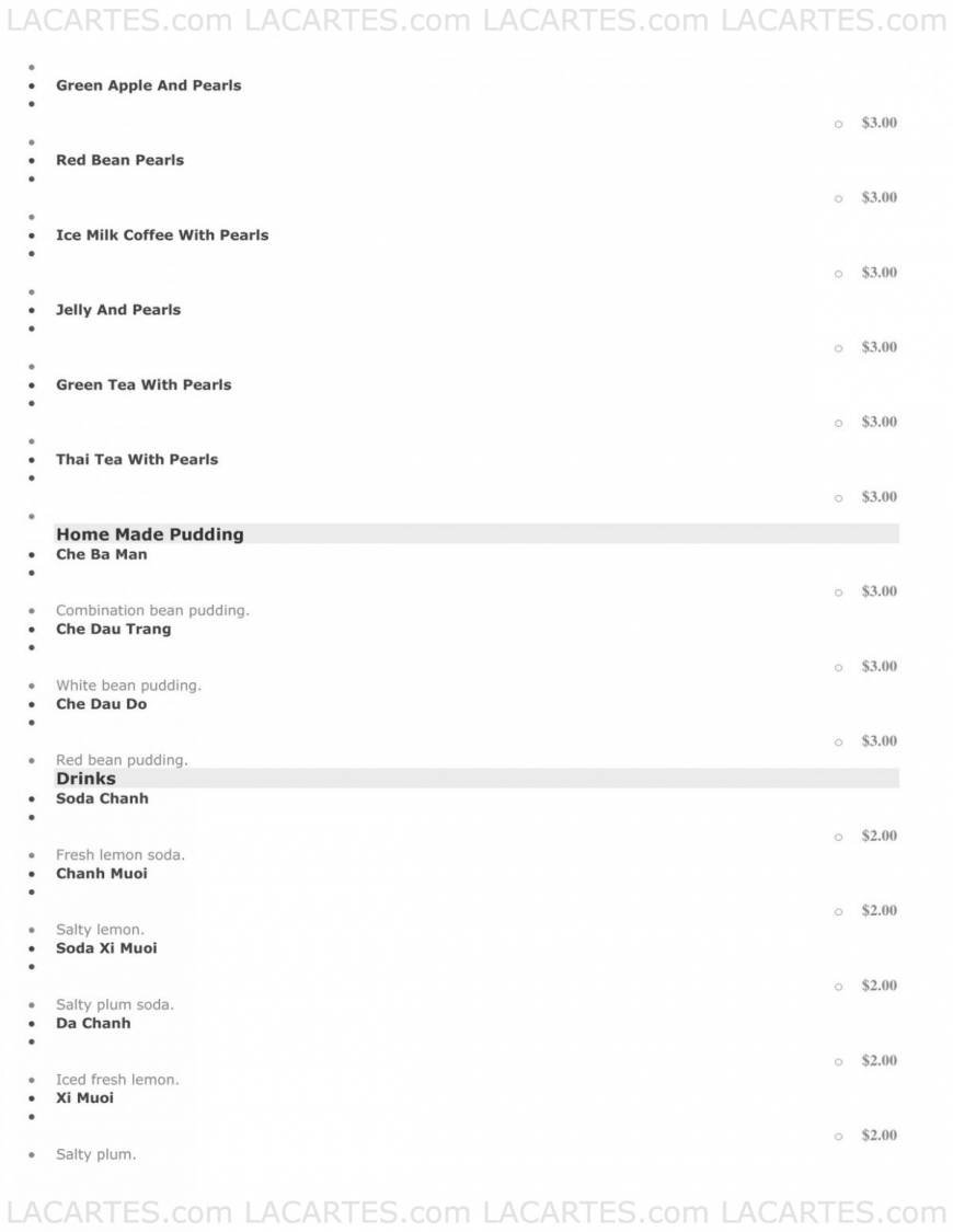  Pricelists of Pho Thaison Kyle Marketplace 5401S. FM 1626 #370 - Photo 10 of 11