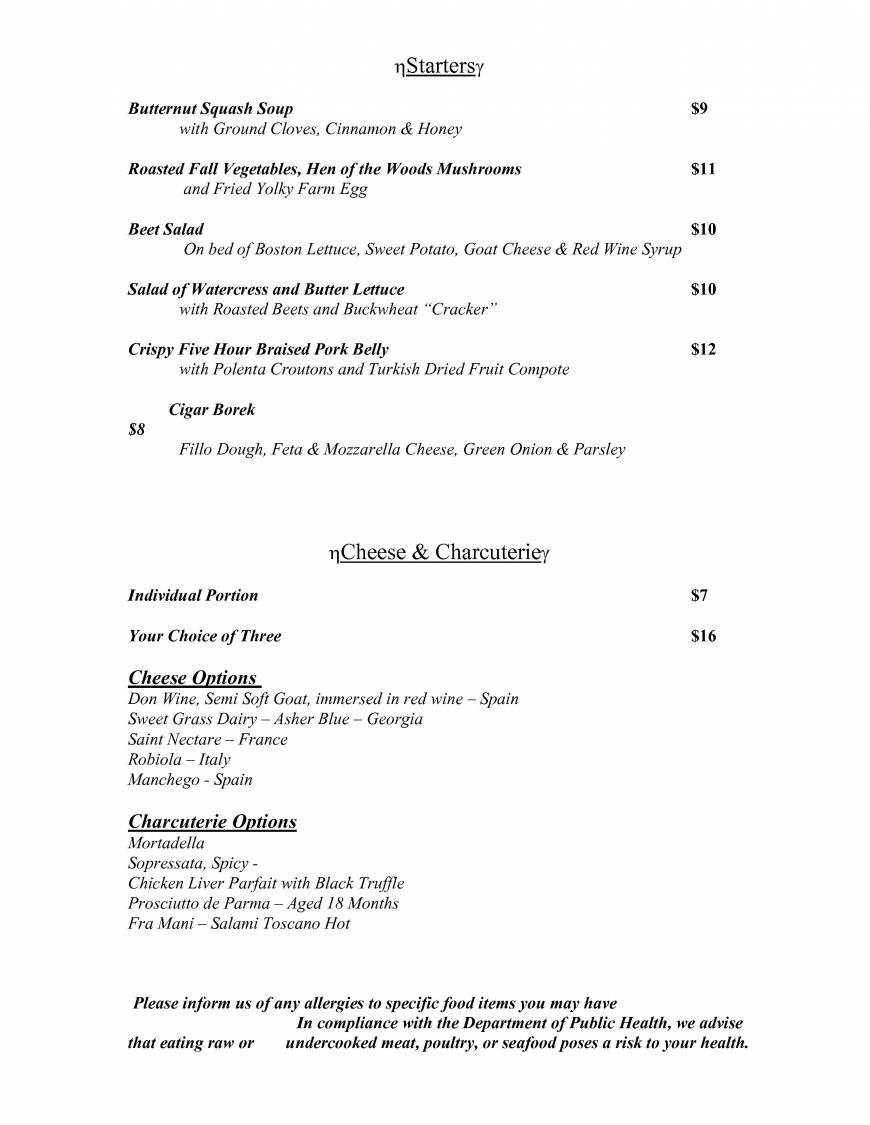  Pricelists of Acacia Bistro & Wine Bar 4340 Connecticut Ave. NW. - Photo 6 of 7
