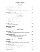 Menus & Prices, Acacia Bistro & Wine Bar, Washington