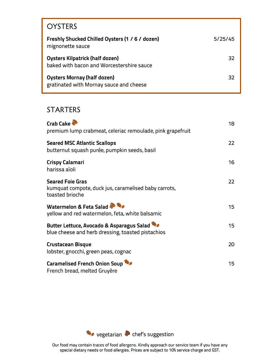  Pricelists of Opus Bar & Grill 581 Orchard Road, Lobby Level - Photo 2 of 5
