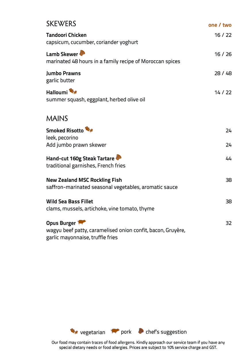  Pricelists of Opus Bar & Grill 581 Orchard Road, Lobby Level - Photo 3 of 5