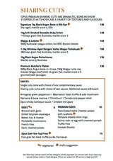 Menus & Prices, Opus Bar & Grill, Singapore
