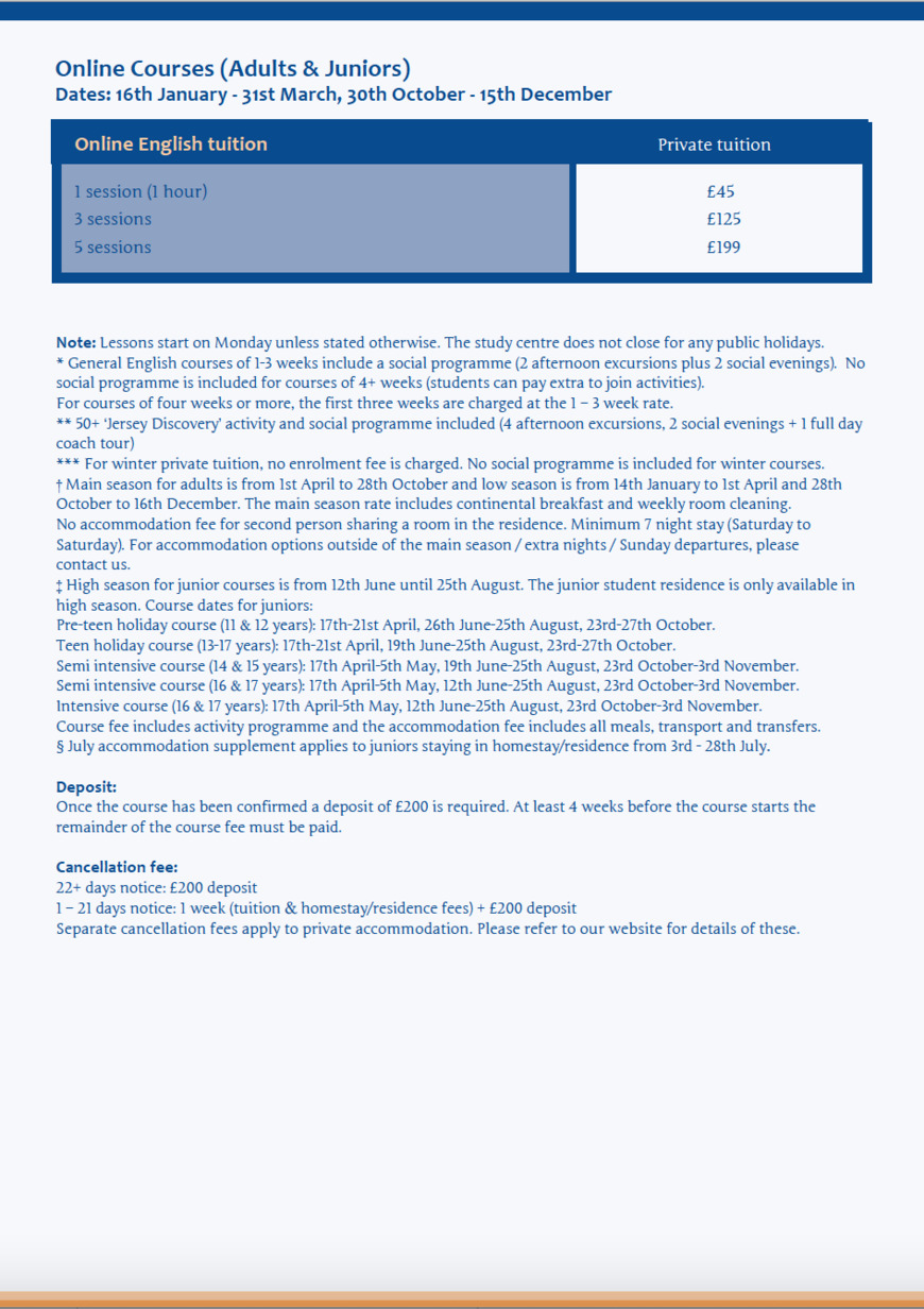  Pricelists of St Brelades College Mont les Vaux - Photo 1 of 3