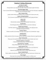 Menus & Prices, Mattina's Ristorante Italiano, Kingman