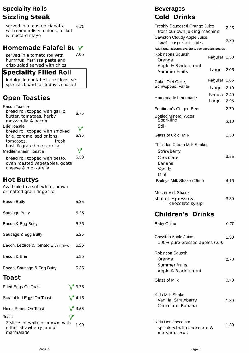  Pricelists of The Apple Pie Cafe & Bakery/Rooms at the Apple Pie 1-3 Rydal Road - Photo 4 of 6