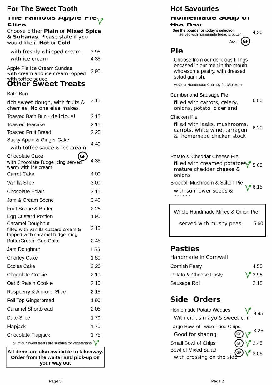  Pricelists of The Apple Pie Cafe & Bakery/Rooms at the Apple Pie 1-3 Rydal Road - Photo 5 of 6