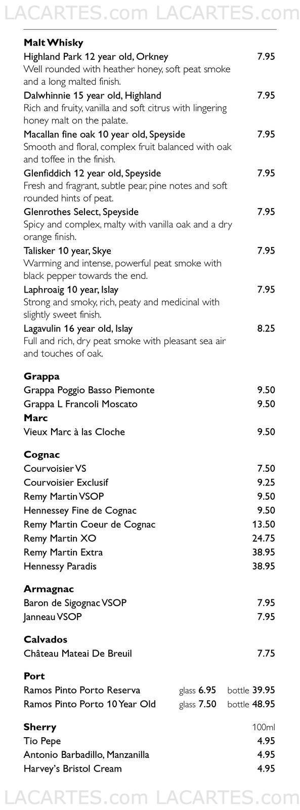  Pricelists of Bank Westminster & Zander Bar 45 Buckingham Gate - Photo 10 of 20