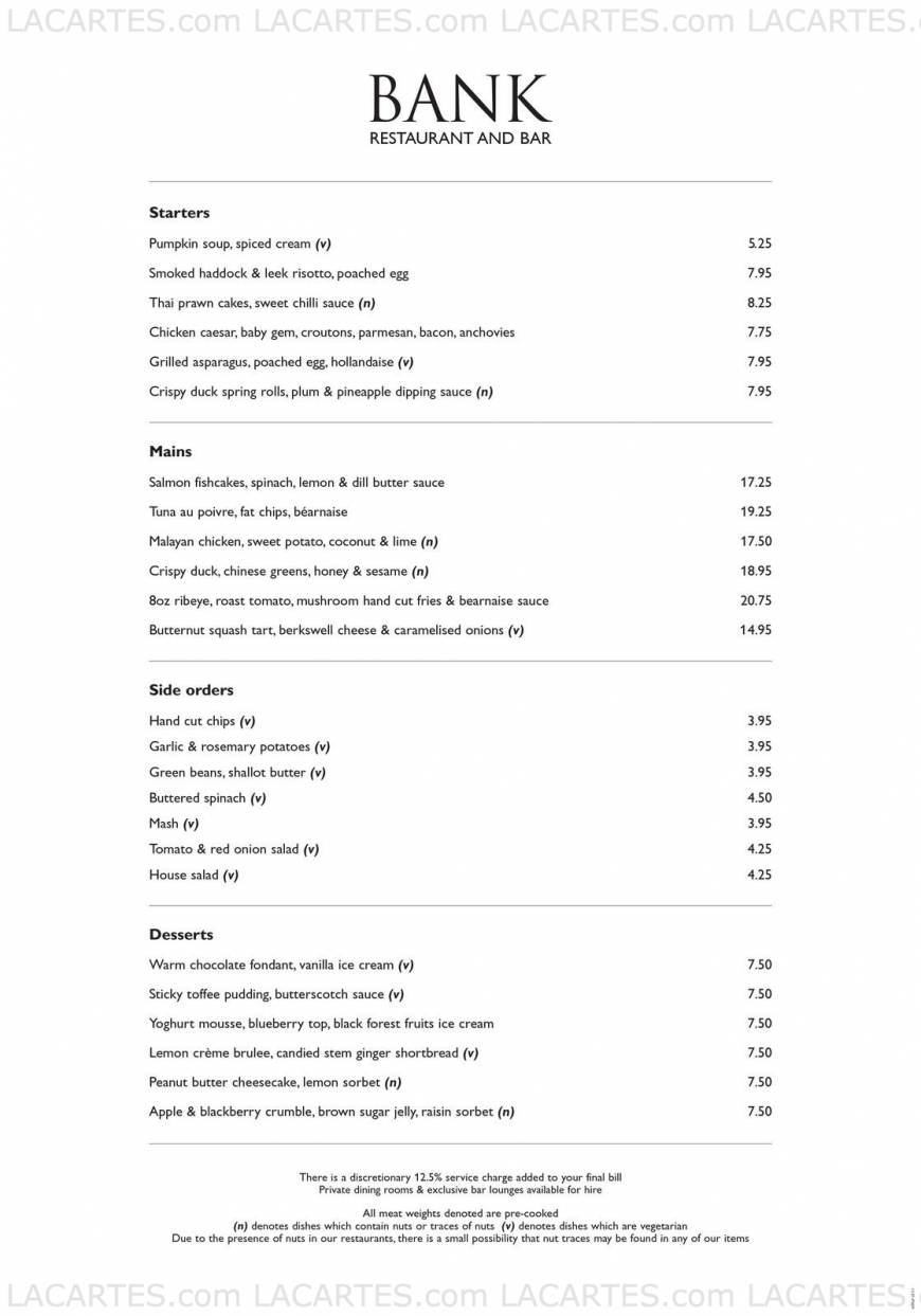  Pricelists of Bank Westminster & Zander Bar 45 Buckingham Gate - Photo 16 of 20