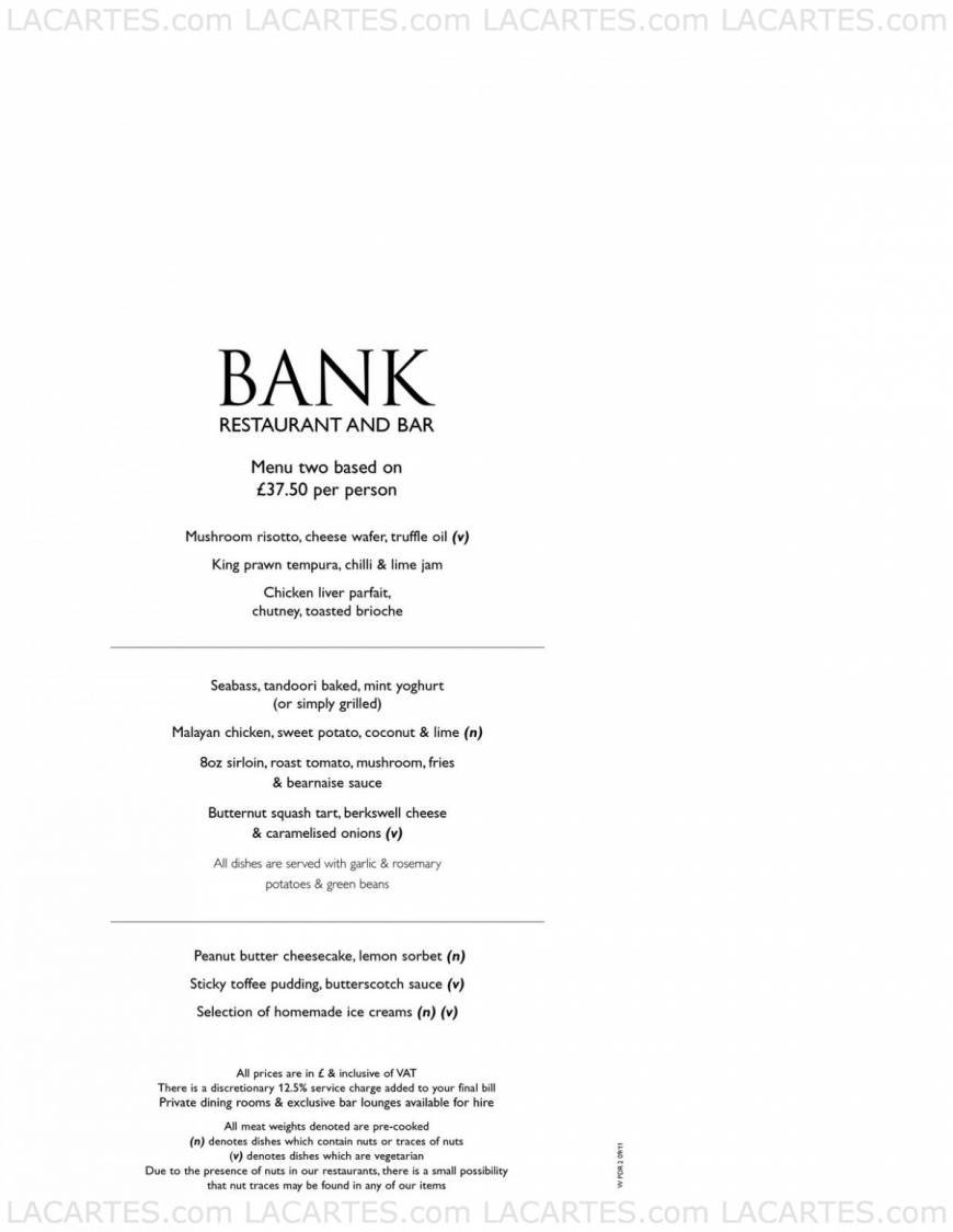 Pricelists of Bank Westminster & Zander Bar 45 Buckingham Gate - Photo 17 of 20