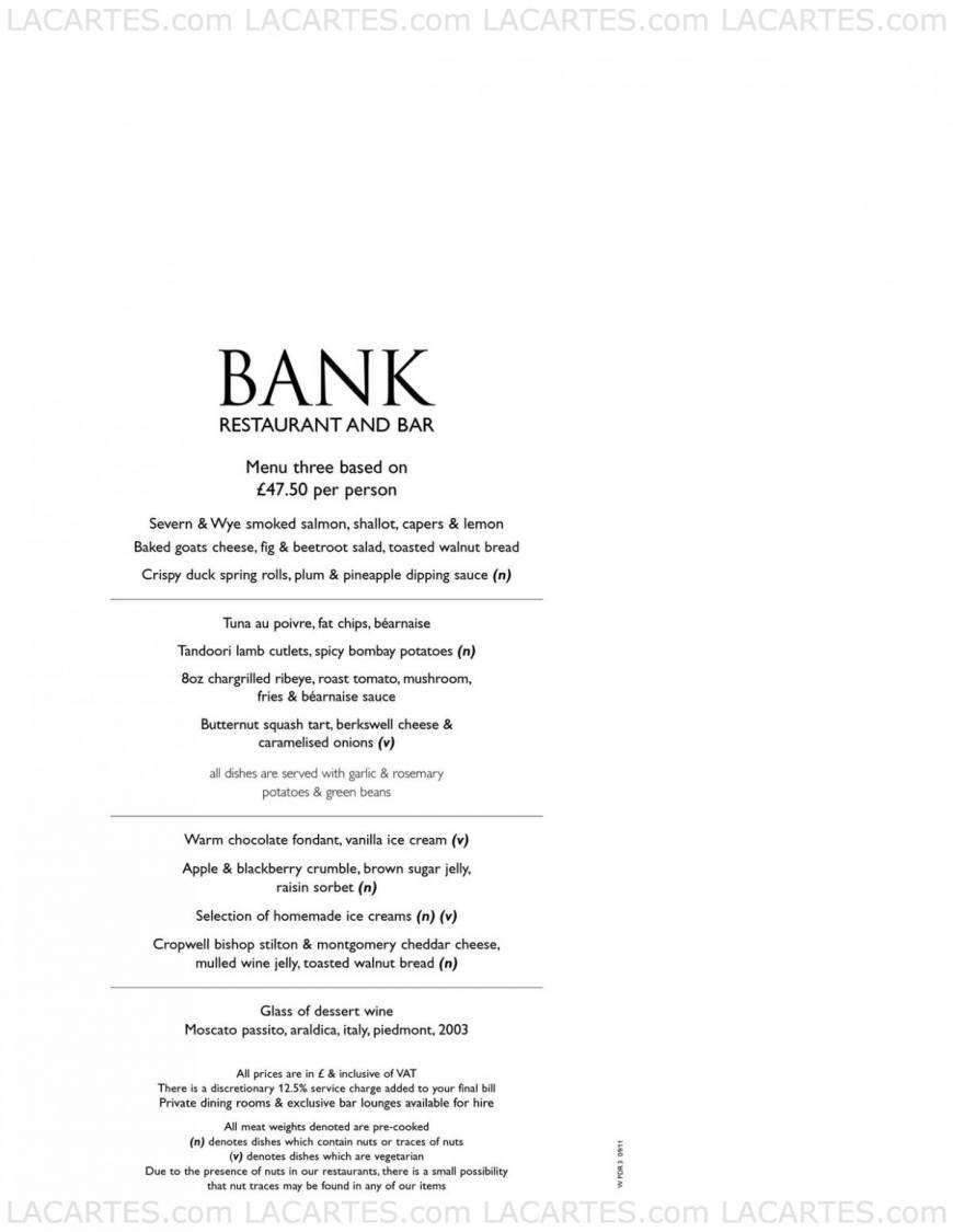  Pricelists of Bank Westminster & Zander Bar 45 Buckingham Gate - Photo 18 of 20