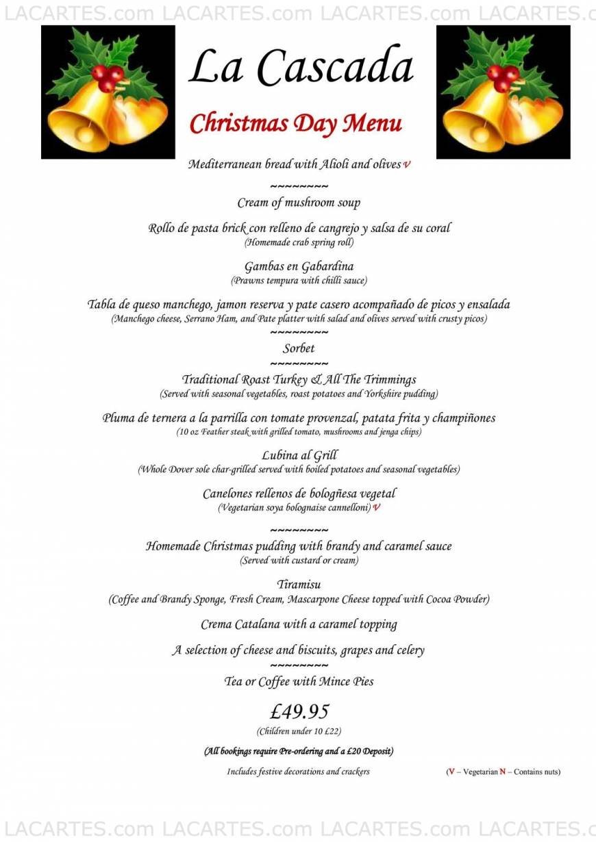  Pricelists of La Cascada Spanish Restaurant Fox Street - Photo 1 of 1