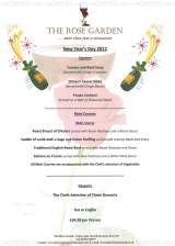Menus & Prices, The Rose Garden Restaurant, Rochford