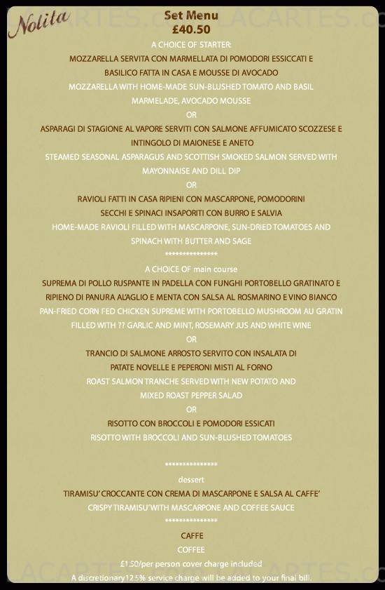  Pricelists of Nolita Restaurant & Bar Great North Road - Photo 4 of 13