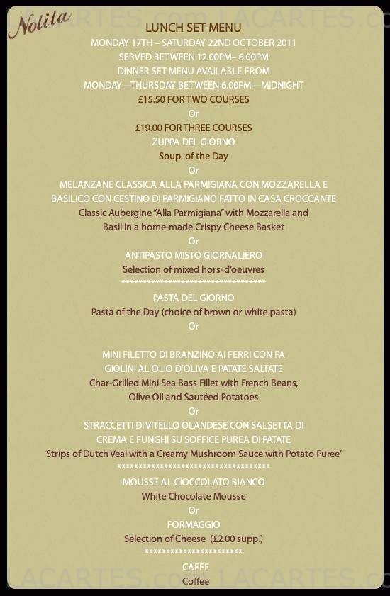  Pricelists of Nolita Restaurant & Bar Great North Road - Photo 6 of 13