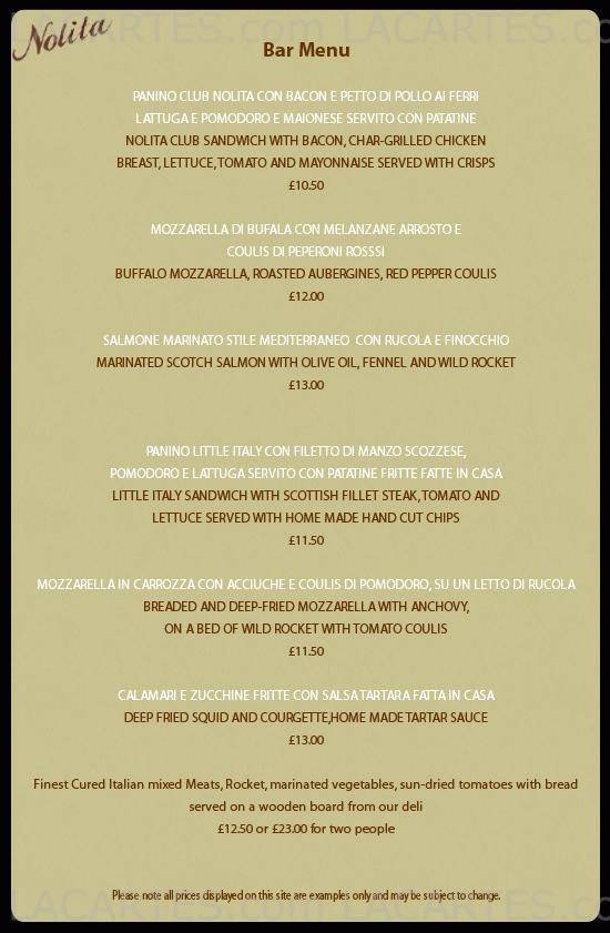  Pricelists of Nolita Restaurant & Bar Great North Road - Photo 7 of 13
