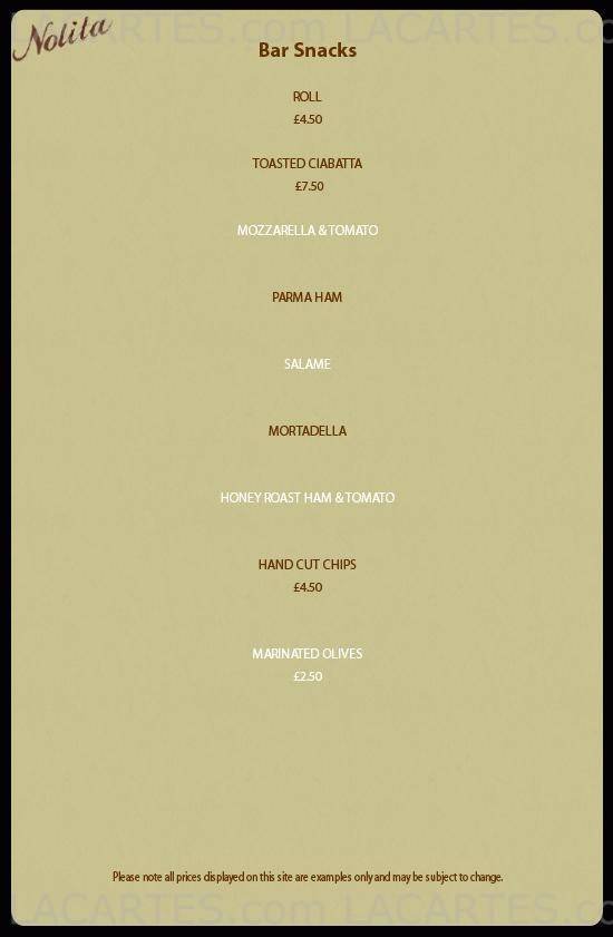  Pricelists of Nolita Restaurant & Bar Great North Road - Photo 8 of 13