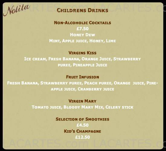  Pricelists of Nolita Restaurant & Bar Great North Road - Photo 9 of 13