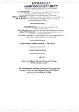 Menus & Prices, Little Italy Restaurant Timperley, Timperley