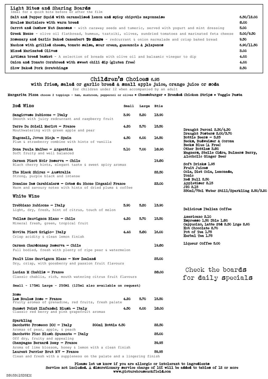  Pricelists of The Picture House Uckfield High Street - Photo 2 of 2