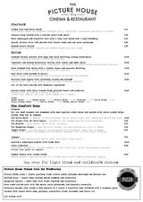 Menus & Prices, The Picture House Uckfield, UCKFIELD