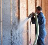 Cellulose insulation applied to interior walls, A Plus Energy Services, Dublin