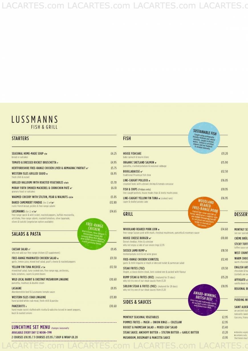  Pricelists of Lussmanns Bishop's Stortford 4 Adderley Road, Jacksons Wharf  - Photo 1 of 9
