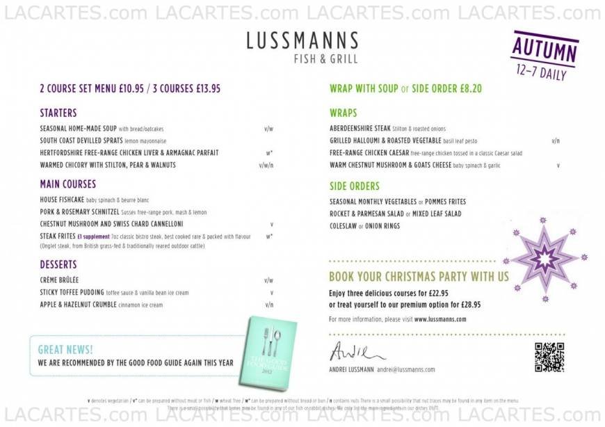  Pricelists of Lussmanns Bishop's Stortford 4 Adderley Road, Jacksons Wharf  - Photo 2 of 9