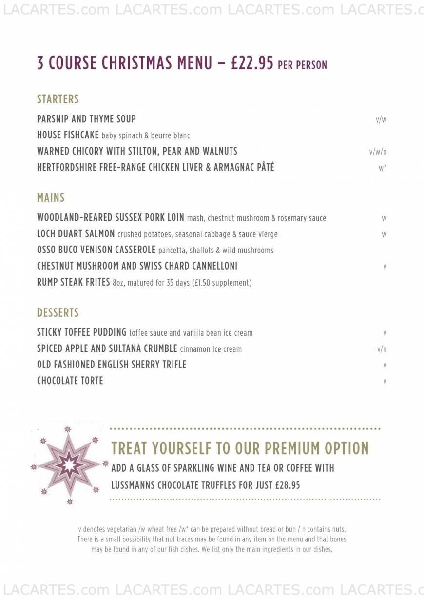  Pricelists of Lussmanns Bishop's Stortford 4 Adderley Road, Jacksons Wharf  - Photo 8 of 9