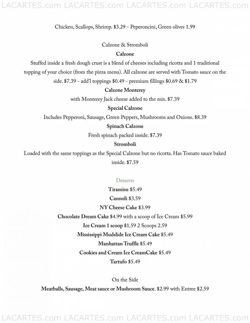  Pricelists of Johnny's Italian Restaurant - FL 2907 State Road 590 - Photo 4 of 16