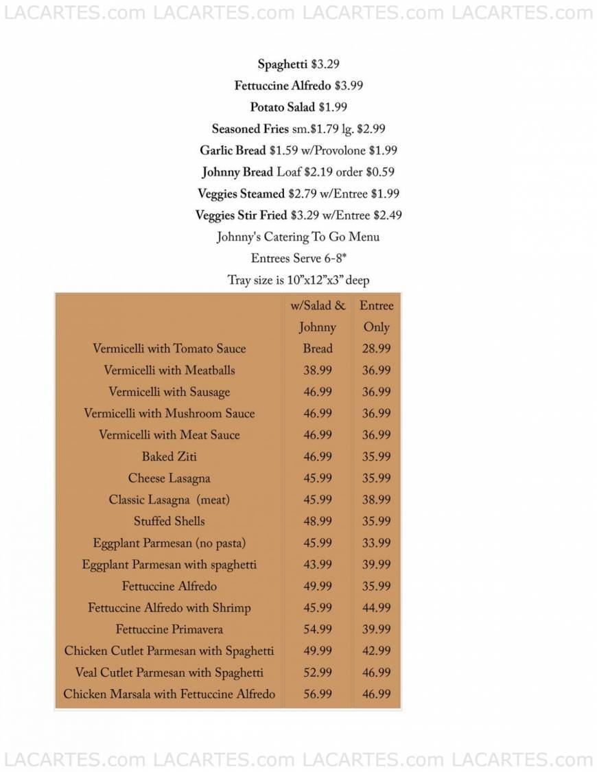  Pricelists of Johnny's Italian Restaurant - FL 2907 State Road 590 - Photo 5 of 16