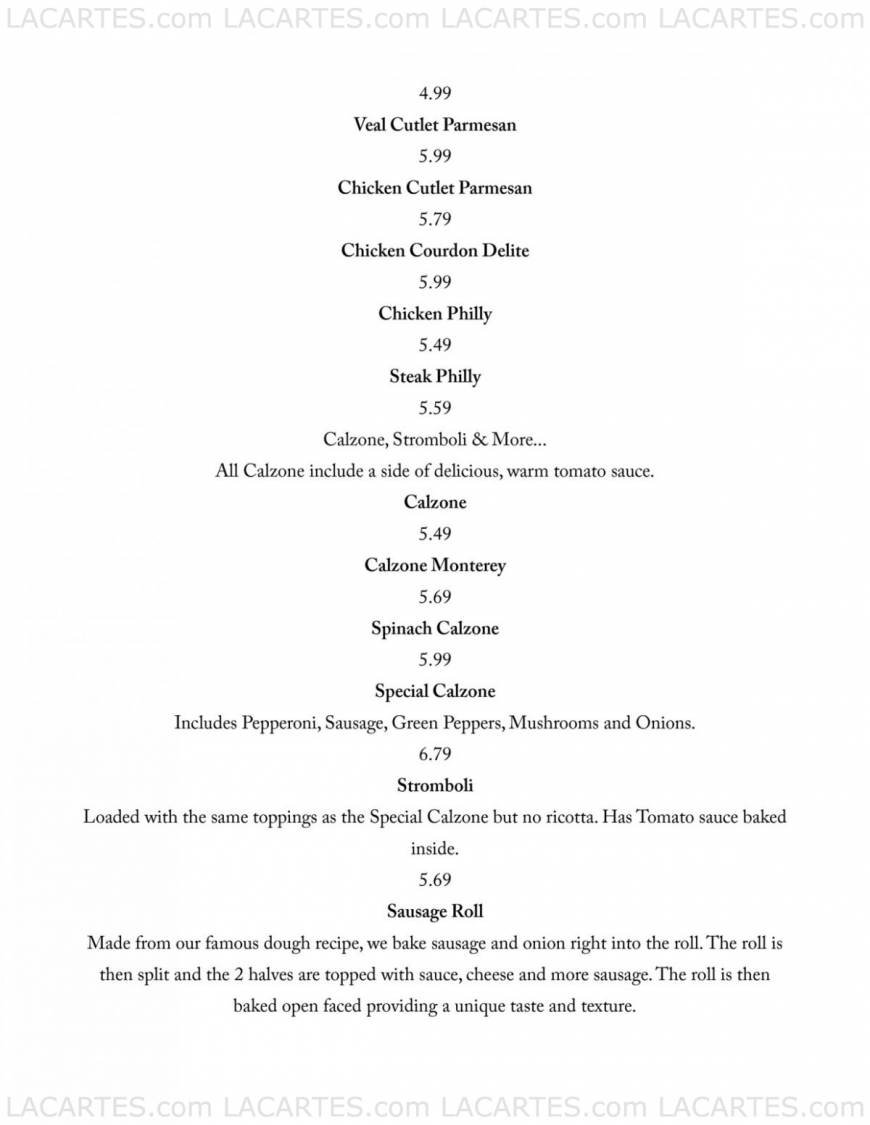  Pricelists of Johnny's Italian Restaurant - FL 2907 State Road 590 - Photo 10 of 16