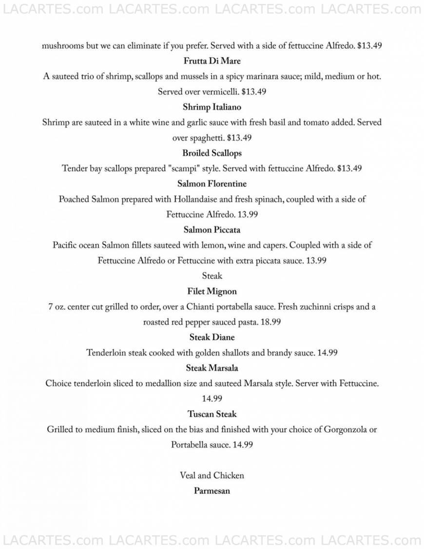  Pricelists of Johnny's Italian Restaurant - FL 2907 State Road 590 - Photo 13 of 16