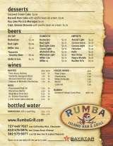 Menus & Prices, Rumba Island Bar & Grill - Oldsmar, FL, Oldsmar