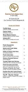 Menus & Prices, Roaring Fork Wood Fire Cooking & American Cuisine Austin, Austin