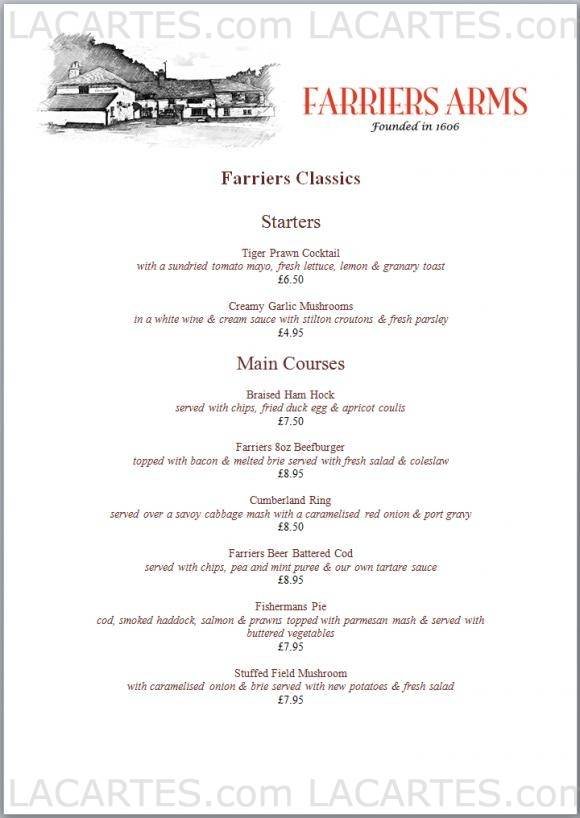  Pricelists of The Farriers Arms The Forstal Mersham - Photo 2 of 7