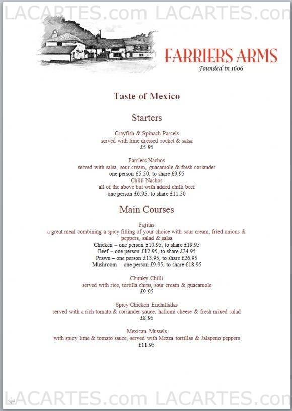  Pricelists of The Farriers Arms The Forstal Mersham - Photo 5 of 7