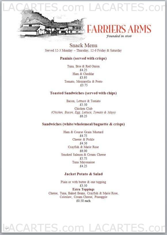  Pricelists of The Farriers Arms The Forstal Mersham - Photo 6 of 7