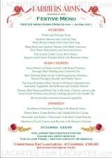 Menus & Prices, The Farriers Arms, Ashford