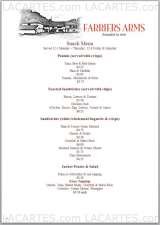 Menus & Prices, The Farriers Arms, Ashford