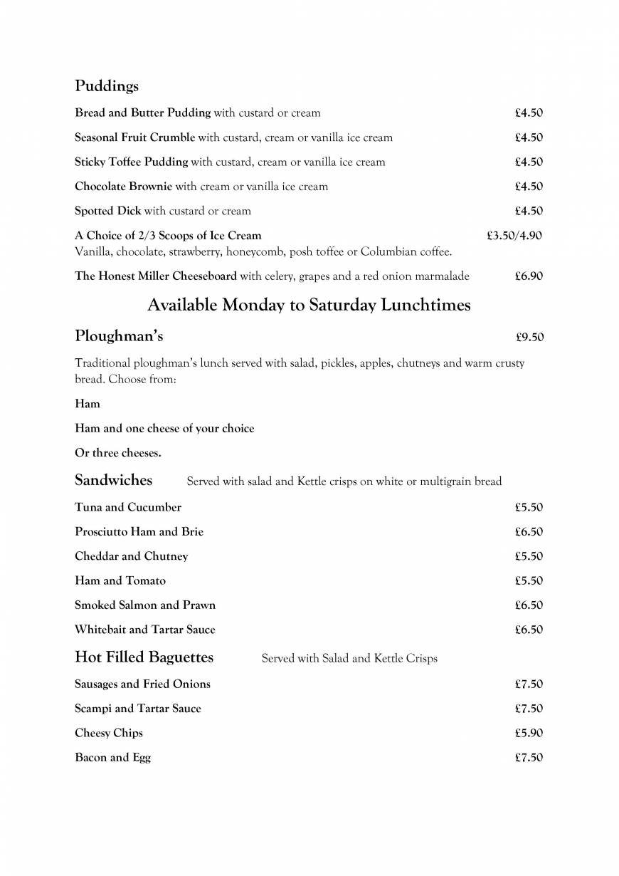  Pricelists of The Honest Miller The Street, Brook, Nr. - Photo 3 of 3