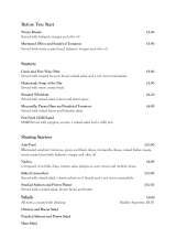 Menus & Prices, The Honest Miller, Ashford