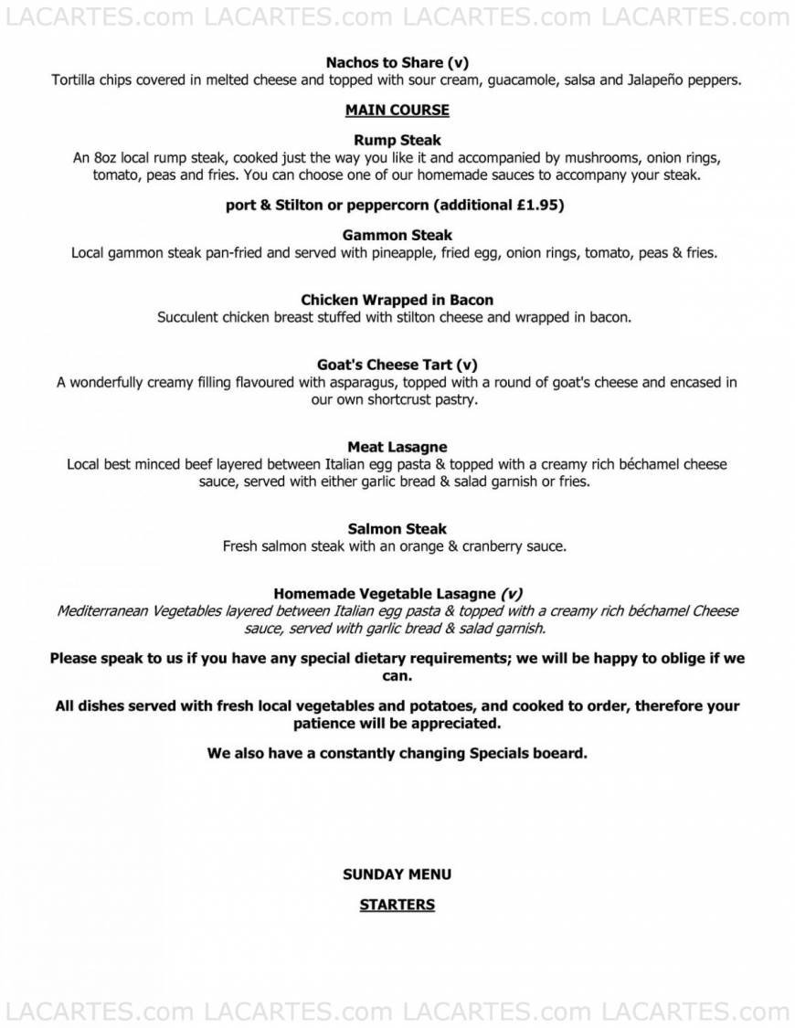  Pricelists of Worlds Wonder Restaurant Kenardington Road, Warehorne - Photo 2 of 6