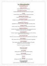Menus & Prices, La Margherita Italian restaurant, Cambridge