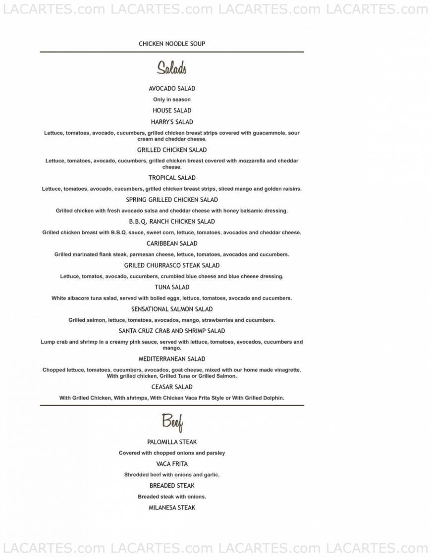  Pricelists of Havana Harry's Restaurant - Kendall, FL 9525 N Kendall Dr - Photo 12 of 13
