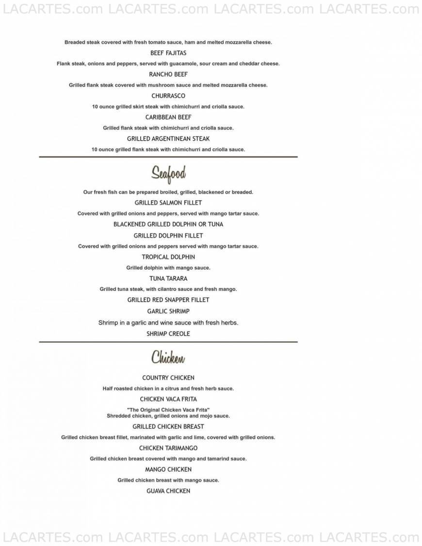  Pricelists of Havana Harry's Restaurant - Kendall, FL 9525 N Kendall Dr - Photo 13 of 13