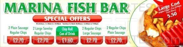  Pricelists of Marina Fish Bar 24 Rowallen Parade, Green Lane - Photo 2 of 2
