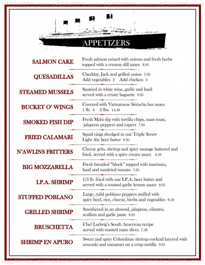  Pricelists of Titanic Restaurant & Brewery - FL 5813 Ponce De Leon Boulevard - Photo 1 of 5