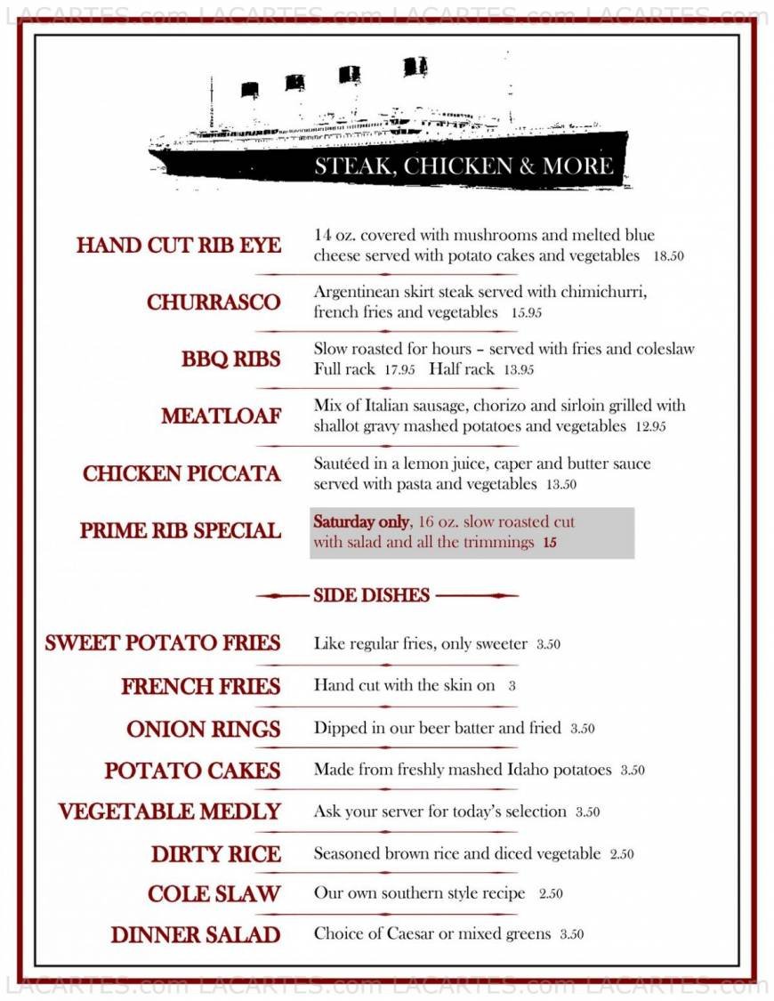  Pricelists of Titanic Restaurant & Brewery - FL 5813 Ponce De Leon Boulevard - Photo 5 of 5